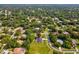 Aerial view of single-Gathering home in a residential neighborhood at 1096 Florian Way, Spring Hill, FL 34609