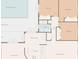 Floor plan showing the layout of home with 3 bedrooms and a pool at 1096 Florian Way, Spring Hill, FL 34609