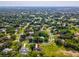 Wide aerial view showing home's location in a residential neighborhood at 1096 Florian Way, Spring Hill, FL 34609