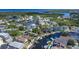 Aerial view of waterfront home and neighborhood at 6316 Spoonbill Dr, New Port Richey, FL 34652