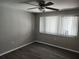Bedroom with ceiling fan and window blinds at 7832 Fox Den Row, Hudson, FL 34667