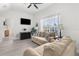 Living area features a sofa and additional seating at 13521 Stacey Dr, Hudson, FL 34667