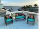 Relaxing waterfront deck with patio furniture, offering stunning water views at 13521 Stacey Dr, Hudson, FL 34667