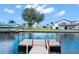 Private floating dock on a calm waterway at 13521 Stacey Dr, Hudson, FL 34667