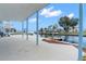 Covered patio overlooking the canal with water access at 13521 Stacey Dr, Hudson, FL 34667