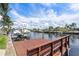 Waterfront dock with boat lift and canal access at 2044 Montana Ne Ave, St Petersburg, FL 33703
