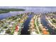 Property location shown in an aerial view of the neighborhood at 2044 Montana Ne Ave, St Petersburg, FL 33703