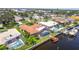 Aerial view of property with dock and canal access at 2044 Montana Ne Ave, St Petersburg, FL 33703