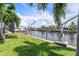 Private boat lift and lush landscaping at 2044 Montana Ne Ave, St Petersburg, FL 33703