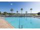 Community pool with lounge chairs and golf course view at 1633 Arbor Knoll Loop, Trinity, FL 34655