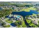 Aerial view of community center with pool at 1633 Arbor Knoll Loop, Trinity, FL 34655