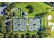 Aerial view of community tennis courts at 1633 Arbor Knoll Loop, Trinity, FL 34655