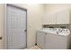 Laundry room with washer, dryer, and cabinets at 12200 Putter Green Ct, New Port Richey, FL 34654