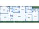 Detailed floor plan showcasing the layout of the house with labeled rooms and dimensions at 800 61St N St, St Petersburg, FL 33710