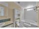 Bathroom with bathtub, toilet, and vanity at 9520 Merton St, New Port Richey, FL 34654