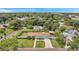 Aerial view of a teal house with a well-maintained yard at 800 61St N St, St Petersburg, FL 33710