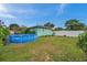 Backyard with above ground pool and storage shed at 800 61St N St, St Petersburg, FL 33710