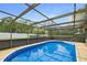 Inviting screened-in pool with a large backyard at 7504 Cypress Knee Dr, Hudson, FL 34667