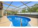 Screened-in pool with a large patio area at 7504 Cypress Knee Dr, Hudson, FL 34667