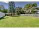Large backyard with lush lawn and privacy fence at 6642 Stewart N Ave, St Petersburg, FL 33702