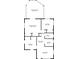 Floor plan showing a 2 bed, 1 bath home with screened porch at 6642 Stewart N Ave, St Petersburg, FL 33702
