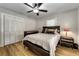 Bedroom with ceiling fan and spacious closet at 6635 Stewart N Ave, St Petersburg, FL 33702