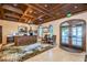 Upscale community lobby featuring a wood reception desk and comfortable seating at 9943 Milano Dr, Trinity, FL 34655