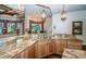 Spacious kitchen boasts granite countertops and ample cabinetry at 9943 Milano Dr, Trinity, FL 34655