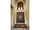 Double front doors with decorative accents at 9943 Milano Dr, Trinity, FL 34655