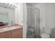 Accessible bathroom with shower and grab bars at 4336 Lightfoot St, Spring Hill, FL 34609