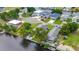 Waterfront home with private dock and surrounding neighborhood at 3178 Sea Grape Dr, Hernando Beach, FL 34607