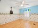 Light and airy bedroom with music-themed decor at 9140 & 9130 Peony St, New Port Richey, FL 34654