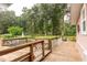 Wooden back deck overlooking the backyard at 24514 Audubon Dr, Brooksville, FL 34601
