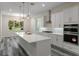 Bright kitchen featuring a center island with a sink, stainless steel appliances, and an adjacent eating area at 3898 Southern Valley Loop, Brooksville, FL 34601