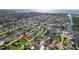 Sweeping aerial shot of a waterfront community boasting canal access and stunning neighborhood views at 7332 Mako Dr, Hudson, FL 34667
