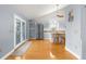 Bright kitchen with stainless steel appliances and light wood flooring at 7637 Hatteras Dr, Hudson, FL 34667