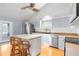 Spacious kitchen, island, stainless steel appliances at 7637 Hatteras Dr, Hudson, FL 34667