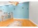 Bright living room with hardwood floors and high ceilings at 7637 Hatteras Dr, Hudson, FL 34667