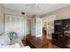 Home office with a built-in desk and plenty of storage space at 12119 Sunny Glen Ln # H1, Hudson, FL 34669