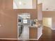 Updated kitchen features granite counters and stainless steel appliances at 13626 Bryndlewood Ct, Hudson, FL 34669