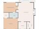 Two-bedroom, one-bath home with living room, kitchen, and laundry at 1127 King Arthur Ct # 305, Dunedin, FL 34698
