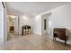 Simple hallway with wood flooring and storage at 3849 Claremont Dr, New Port Richey, FL 34652