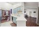 Kitchen with light blue cabinets and white countertops at 3077 Ardenwood Dr, Spring Hill, FL 34609
