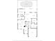 House floor plan showing 3 bedrooms and a pool at 13931 Chandron Dr, Odessa, FL 33556