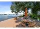 Relaxing waterfront patio with picnic tables at 1847 Shore S Dr # 614, South Pasadena, FL 33707