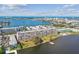 Aerial view of waterfront condo building with a view of the ocean at 1847 Shore S Dr # 614, South Pasadena, FL 33707