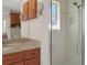 Bathroom with granite countertop, walk-in shower, and vanity at 9306 Southern Belle Dr, Weeki Wachee, FL 34613
