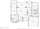Detailed floor plan showcasing the layout of the single-story home, including bedrooms, living spaces, and attached garage at 8088 Spanish Oak Dr, Spring Hill, FL 34606