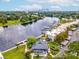 Aerial view of waterfront property with community clubhouse at 2424 W Tampa Bay Blvd # L-302, Tampa, FL 33607