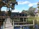 Lakeside restaurant with a spacious deck and dock at 41 Cypress Dr, Palm Harbor, FL 34684